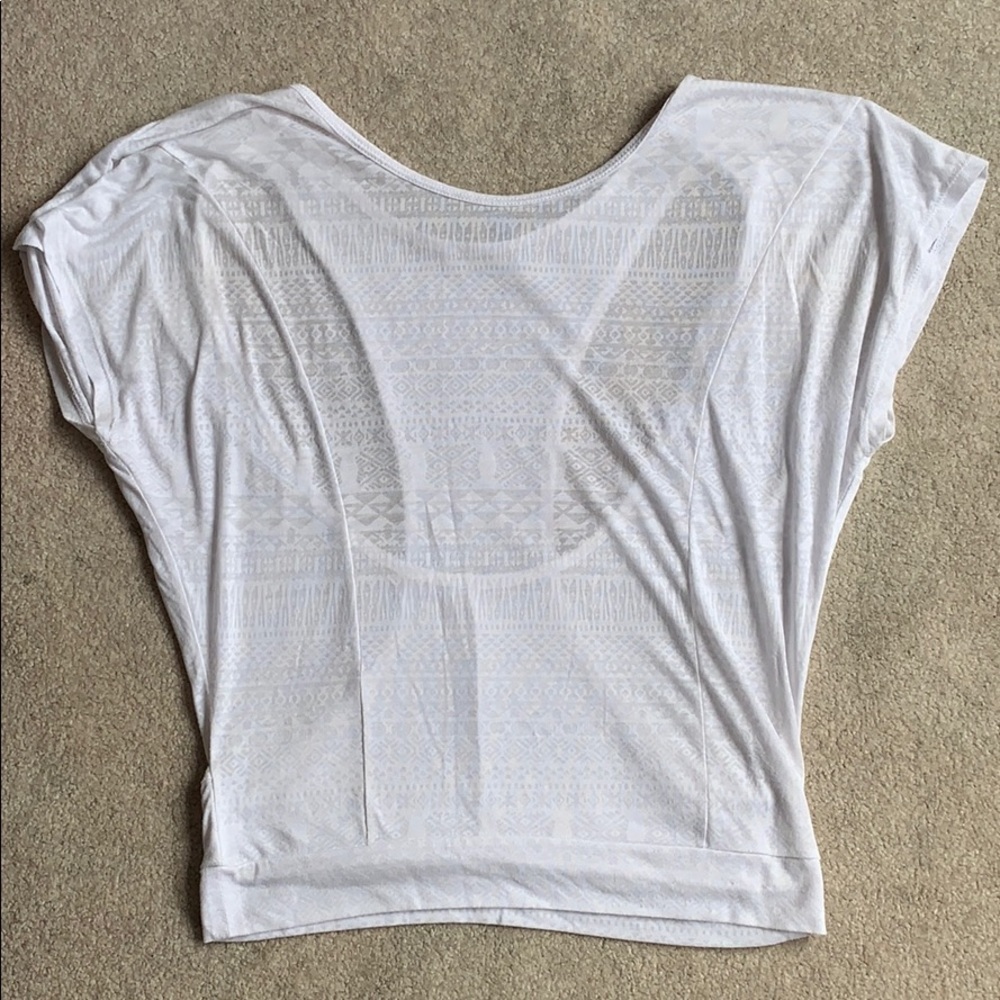 PURE off-the-shoulder crossback top size 4